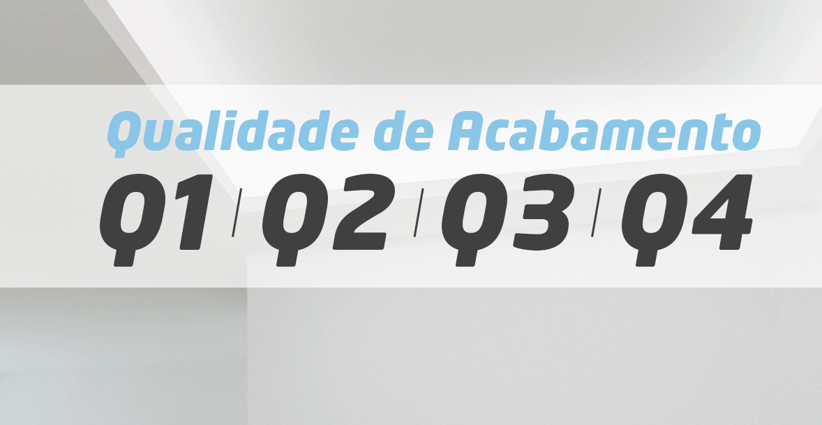 Niveis de acabamento no drywall